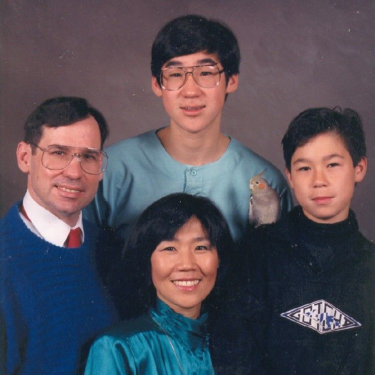 Family portrait (with Wilbur) in 1989