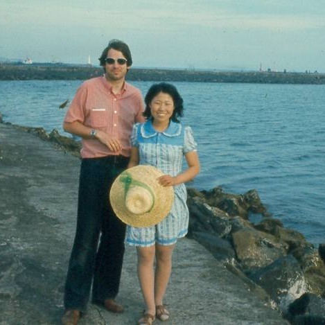 Chris & Kim on Honeymoon in Jeju in 1974