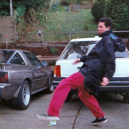 Simon in Mill Valley driveway in 1996