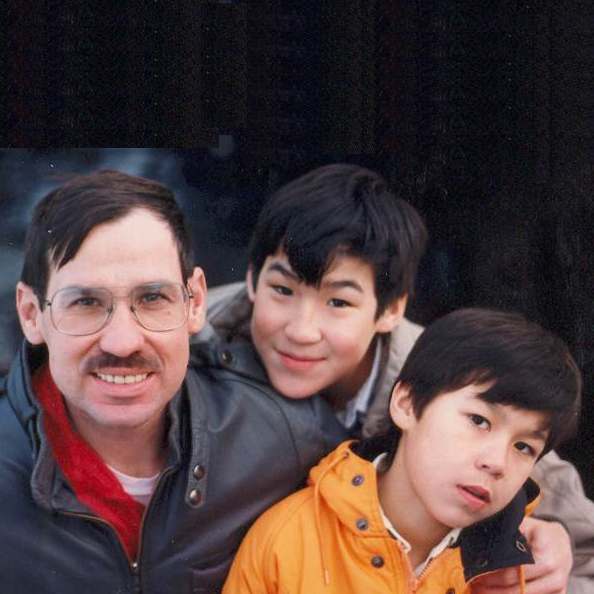 Chris with Zachary and Peter at Tomah in 1987
