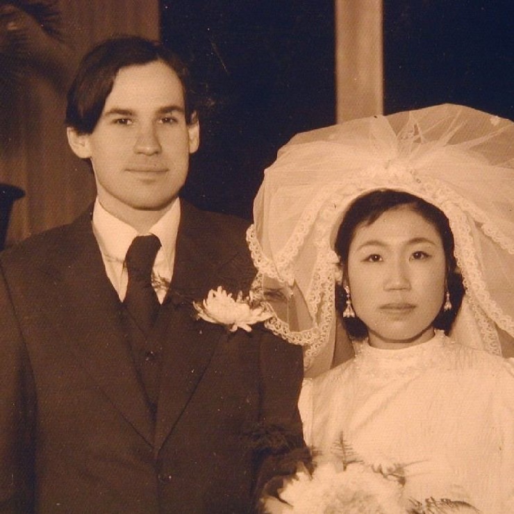 Chris & Kim wedding portrait in 1974