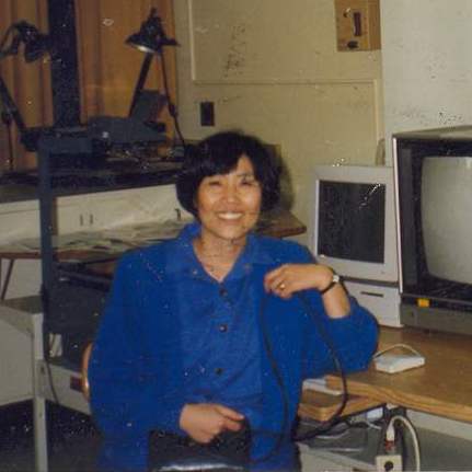 Kim at SFSU computer room ~ 1997