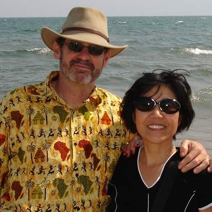 Chris & Kim at Lake Tanganika in 2005