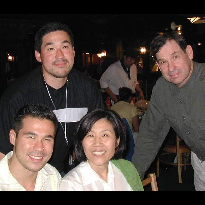 Saying good-bye to Simon on way to NYC ~ 2003